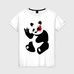 Женская футболка Panda rock