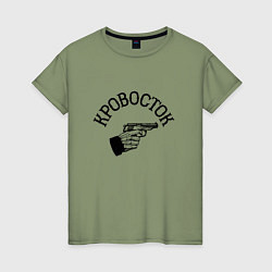 Женская футболка Кровосток: пистолет