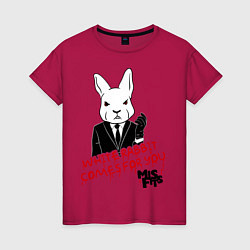 Женская футболка Misfits: White rabbit
