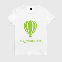 Футболка хлопковая женская CorelDRAW, цвет: белый