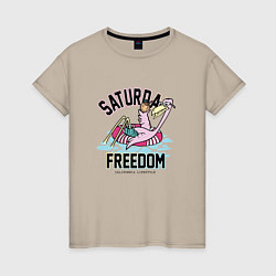 Женская футболка Saturday Freedom