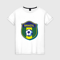 Женская футболка Brazil Football