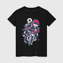 Женская футболка Уличный мотоциклист