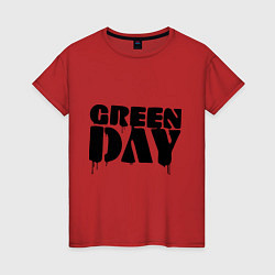 Женская футболка Greeen Day: spray style