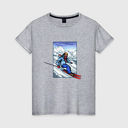 Женская футболка Лыжный Спорт