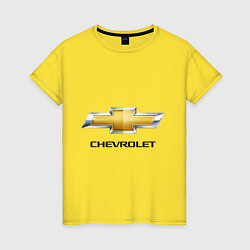 Женская футболка Chevrolet логотип