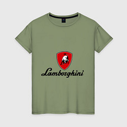 Женская футболка Logo lamborghini