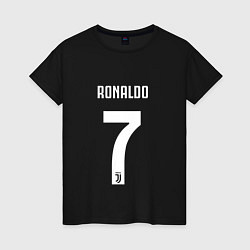 Футболка хлопковая женская RONALDO 7, цвет: черный