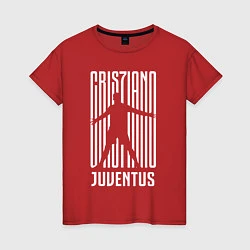 Футболка хлопковая женская Cris7iano Juventus, цвет: красный