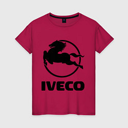 Футболка хлопковая женская Iveco, цвет: маджента