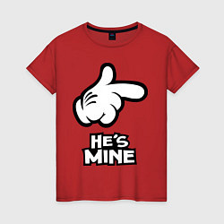 Женская футболка He's mine hand