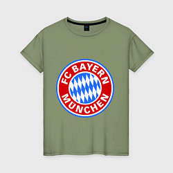 Футболка хлопковая женская Bayern Munchen FC, цвет: авокадо