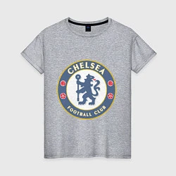 Футболка хлопковая женская Chelsea FC, цвет: меланж