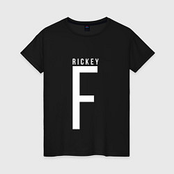 Футболка хлопковая женская Rickey F, цвет: черный
