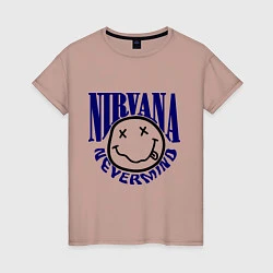 Футболка хлопковая женская Nevermind Nirvana, цвет: пыльно-розовый