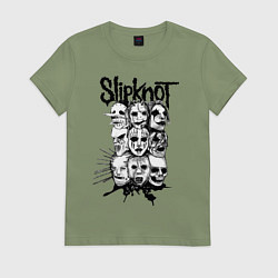 Женская футболка Slipknot Faces