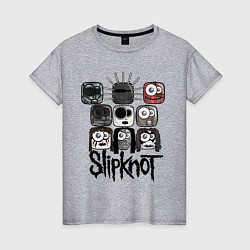 Женская футболка Slipknot Masks