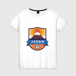 Женская футболка Japan: Soccer badge