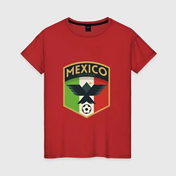 Футболка хлопковая женская Mexico Football, цвет: красный