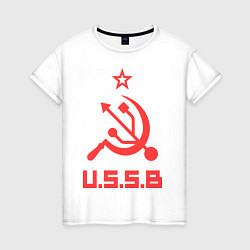 Футболка хлопковая женская USSB, цвет: белый