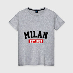 Женская футболка FC Milan Est. 1899