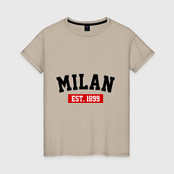 Женская футболка FC Milan Est. 1899