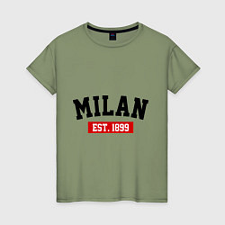 Женская футболка FC Milan Est. 1899