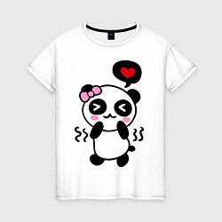 Женская футболка Panda girl