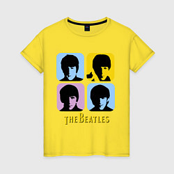 Женская футболка The Beatles: pop-art