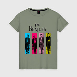 Женская футболка Walking Beatles