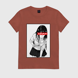 Футболка хлопковая женская SENPAI Babe, цвет: кирпичный