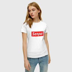 Футболка хлопковая женская Senpai Supreme, цвет: белый — фото 2