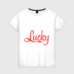 Женская футболка Lucky logo