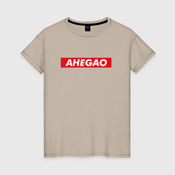 Женская футболка Ahegao x Supreme