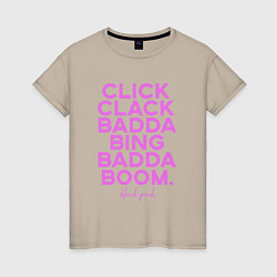 Женская футболка Click Clack Black Pink