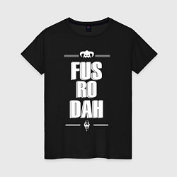 Футболка хлопковая женская TES: FUS RO DAH, цвет: черный