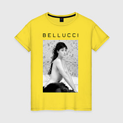 Футболка хлопковая женская Monica Bellucci: Romantic, цвет: желтый