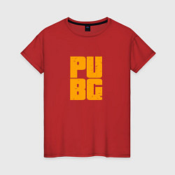 Футболка хлопковая женская PUBG Only, цвет: красный