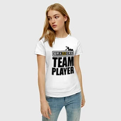 Футболка хлопковая женская Brazzers Team Player, цвет: белый — фото 2