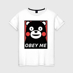 Женская футболка Kumamon: Obey Me