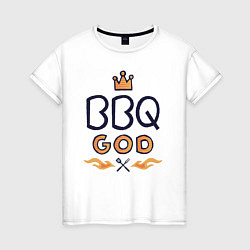 Женская футболка BBQ God