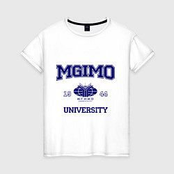 Футболка хлопковая женская MGIMO University, цвет: белый