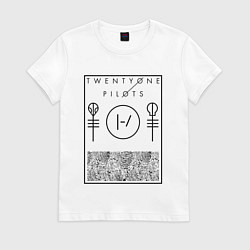 Футболка хлопковая женская 21 Pilots: Blurryface, цвет: белый