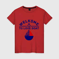 Женская футболка Welcome to love boat