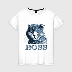 Женская футболка Boss cat