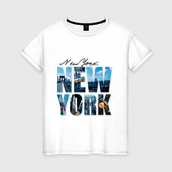 Женская футболка White New York