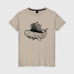 Женская футболка Whale forest