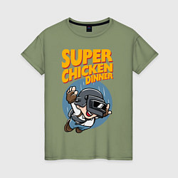 Женская футболка Super chiken dinner