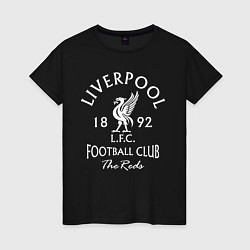 Футболка хлопковая женская Liverpool: Football Club, цвет: черный