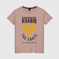 Футболка хлопковая женская Khabib: The Eagle, цвет: пыльно-розовый